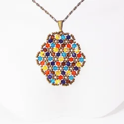 Pendant 40cm - Xochitl Oval-Bronze Chain - Pendant 40cm - Laiton bronze